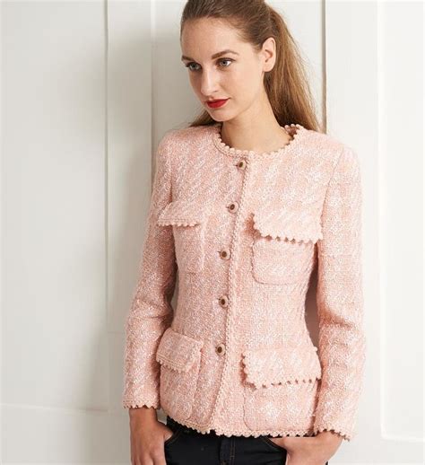 chanel tweed pink blush|chanel tweed jacket cost.